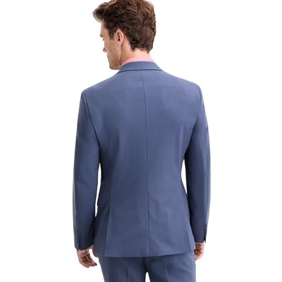 Bar III Men's Solid Blue Wool-Blend Slim Wrinkle-Resistant Suit Jacket Size 38R - Picture 2 of 8